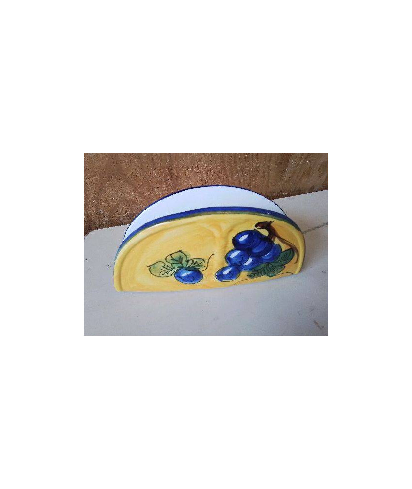 PORTE SERVIETTES EN FAIENCE ÉMAILLÉE 