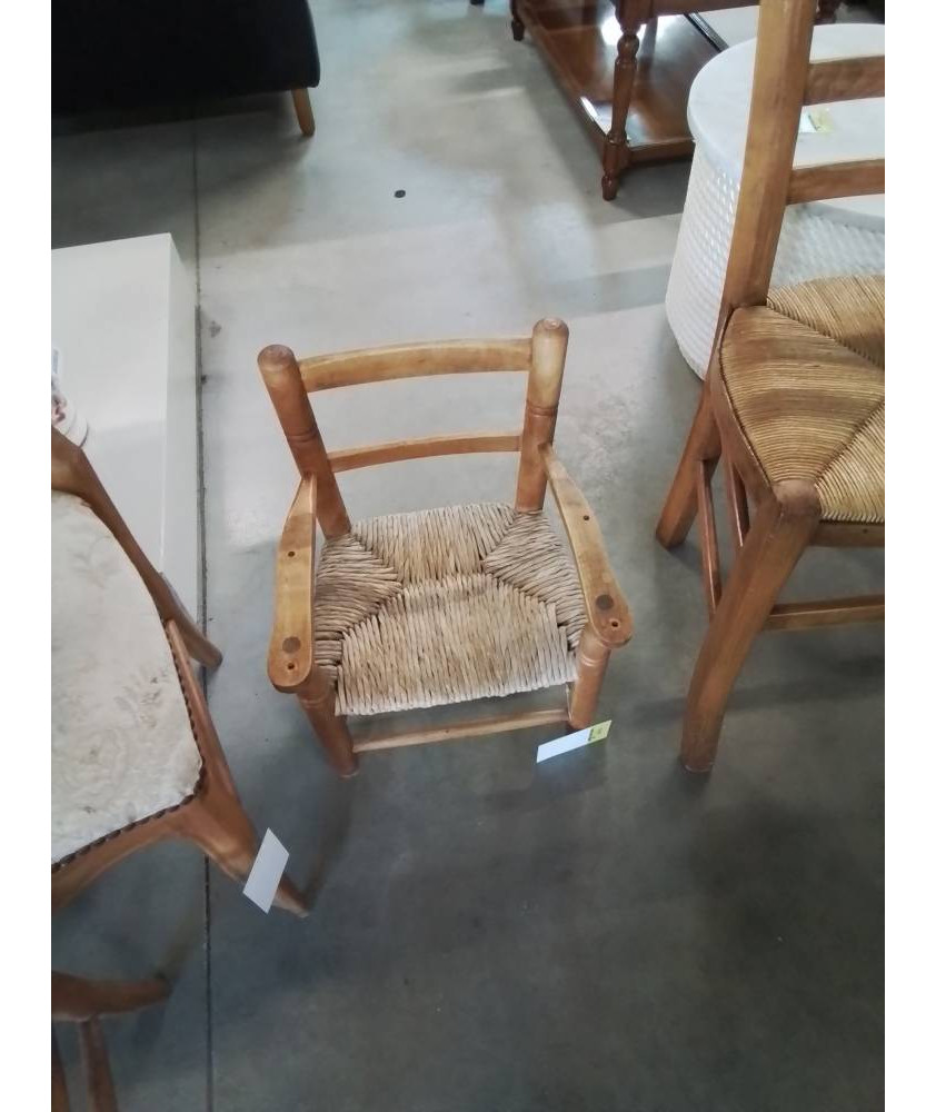 CHAISE ENFANT BOIS CLAIR PAILLÉ 