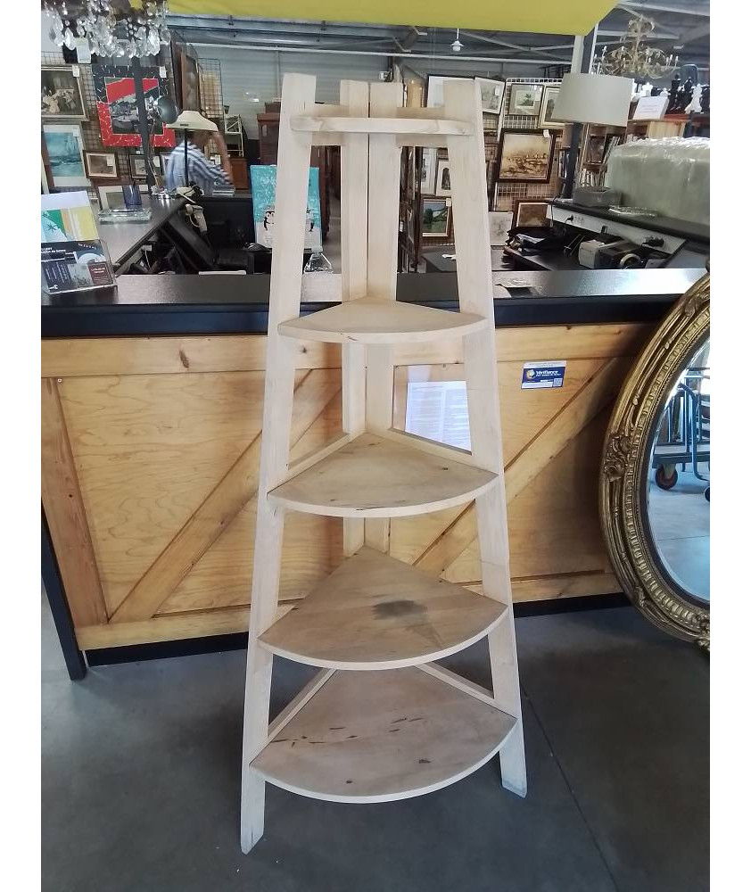 ÉTAGÈRE D’ANGLE BOSI CLAIR 5 TABLETTES 