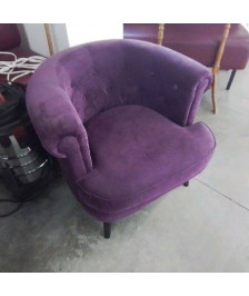 FAUTEUIL VIOLET CAPITONNÉ 