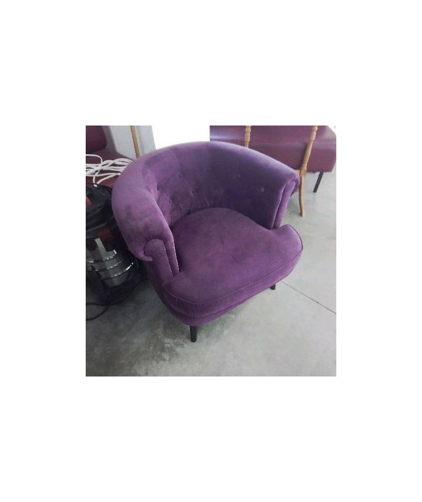 FAUTEUIL VIOLET CAPITONNÉ 