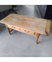 TABLE BASSE RUSTIQUE 2 TIROIRS 
