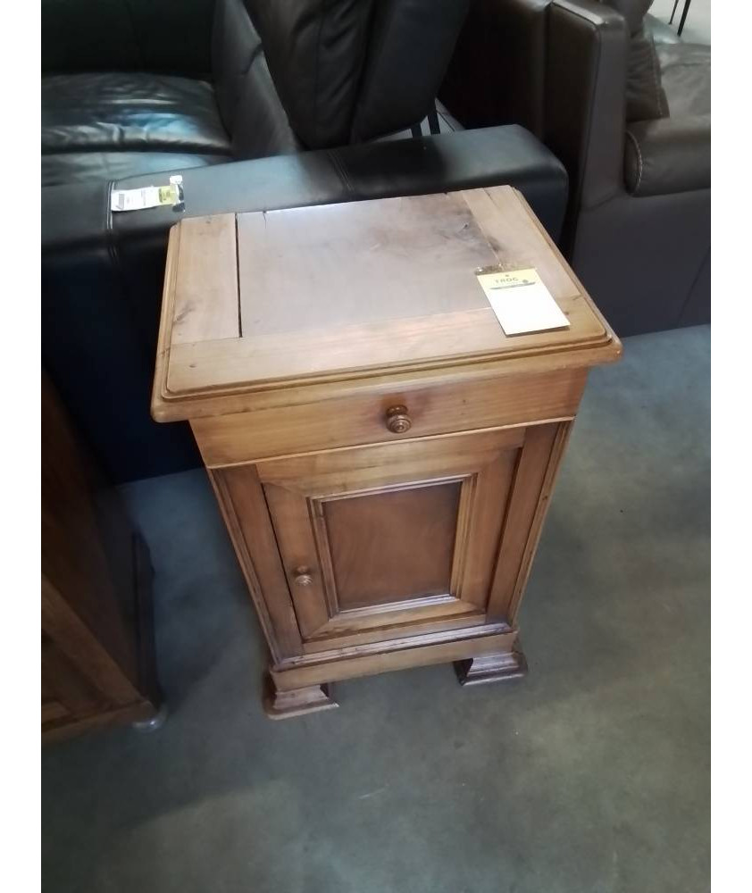 CHEVET LOUIS PHILIPPE BOIS CLAIR 1 TIROIR 1 PORTE