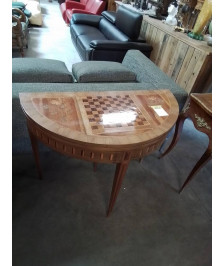 TABLE A JEU DEMI LUNE PLIANTE STYLE LOUIS XVI 