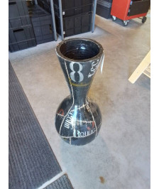 VASE TERRE CUITE PEINT NOIR 80CM
