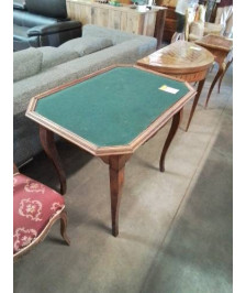 TABLE DE JEU OCTOGONAL BOIS PIRDS GALBÉ 1 TIROIR 