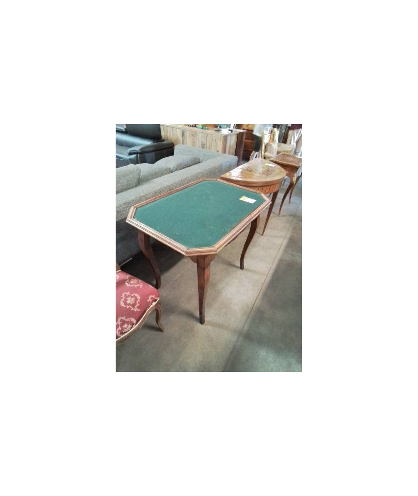 TABLE DE JEU OCTOGONAL BOIS PIRDS GALBÉ 1 TIROIR 