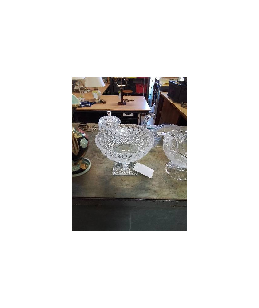 COUPE SUR PIEDOUCHE CRISTAL TAILLÉ 25 CM