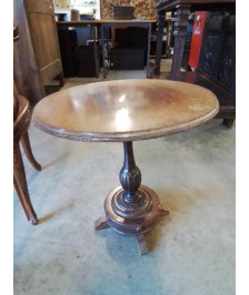 GUERIDON ROND BOIS DÉBUT XXE