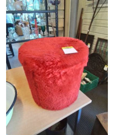 POUF COFFRE MOUMOUTE ROUGE ANNÉES 70