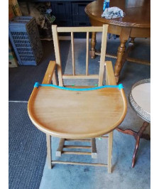CHAISE HAUTE BEBE BOIS CLAIR ANNÉES 50