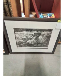 LITHOGRAPHIE CONTRESIGNÉE LA HALTE DANS LA CLAIRIÈRE JEAN MARE