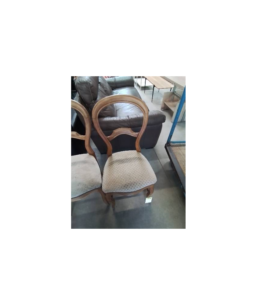 CHAISE NAPOLÉON III BOIS ASSISE TISSU TAUPE