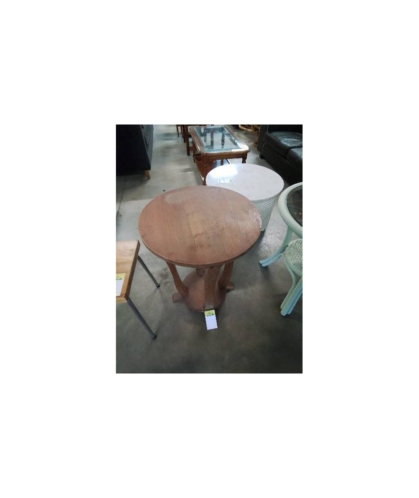 GUERIDON ROND BOIS ART DÉCO 