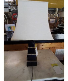 LAMPE PAGODE BOIS ET PLEXIGLAS AJ ECRU
