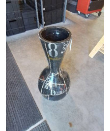 VASE TERRE CUITE PEINT NOIR 80CM