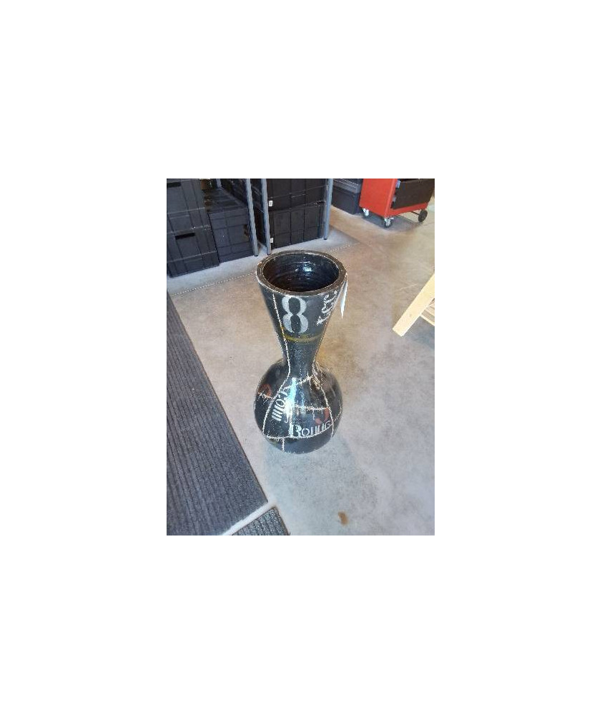 VASE TERRE CUITE PEINT NOIR 80CM