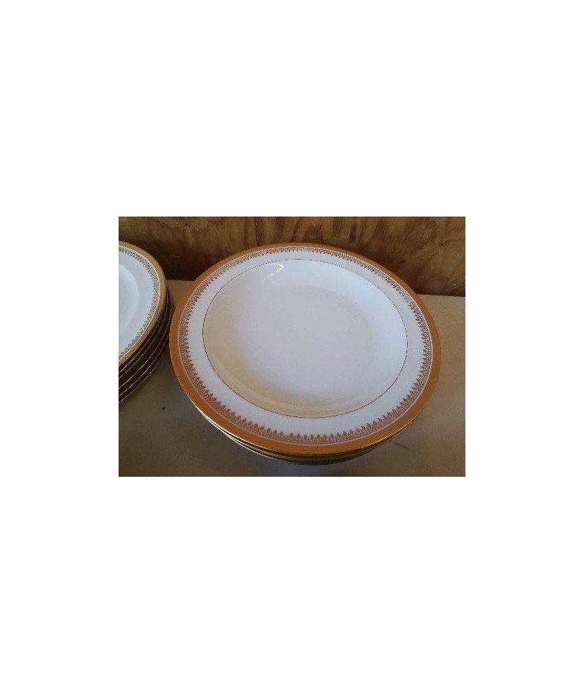 LOT DE 6 ASSIETTES LISIERE DOREE