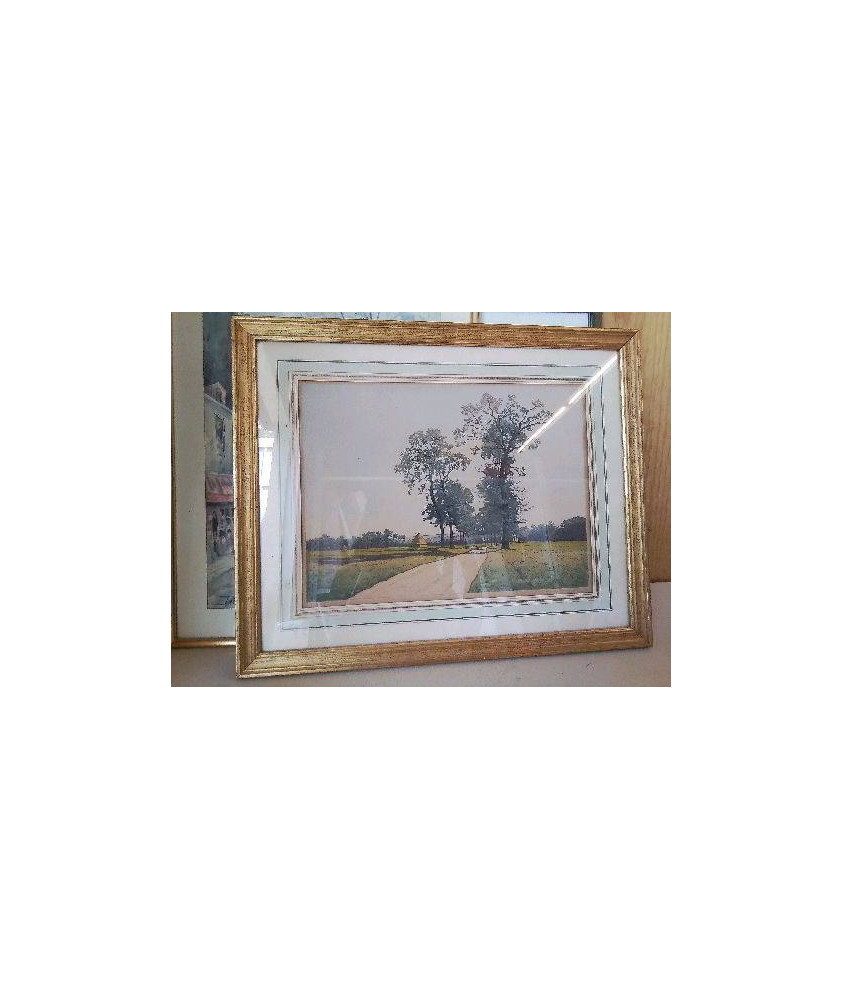 TABLEAU ’PAYASAGE RURAL ARBORE AVEC SON CHEMIN’