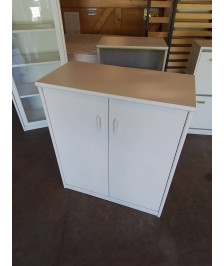 MEUBLE BOIS ÉCRU 2 PORTES BATTANTES 