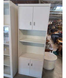 MEUBLE BOIS ÉCRU 4 PORTES 2 NICHES EN L\'ÉTAT 