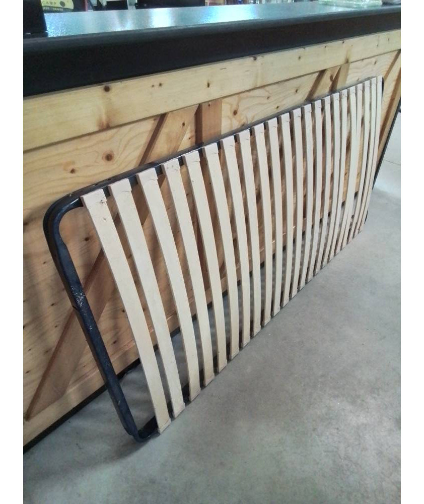 SOMMIER CADRE MÉTAL A LATTES 90X190CM