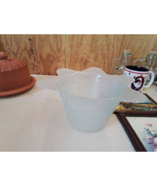 CACHE POT EN VERRE AVEC MOTIFS ROND
