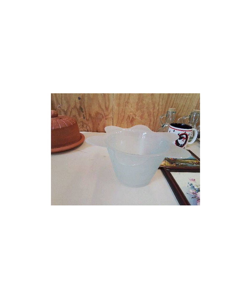CACHE POT EN VERRE AVEC MOTIFS ROND