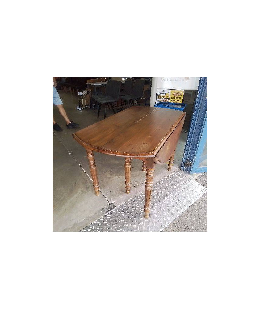 TABLE RONDE A VOLETS AVEC 3 ALLONGES