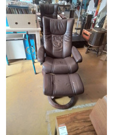 FAUTEUIL + POUF STRESSLESS