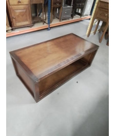 MEUBLE TV BAS BOIS 1NICHE POIGNÉE MÉTAL 