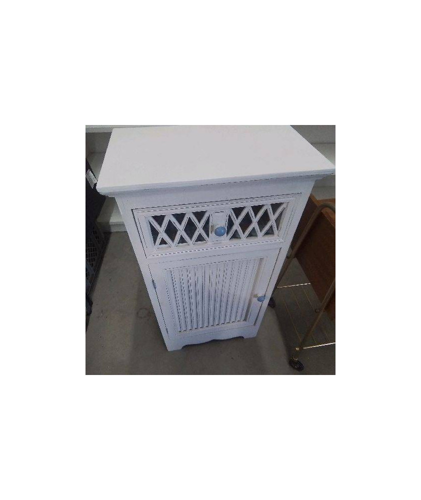 MEUBLE BLANC 1 PORTE A TIROIR