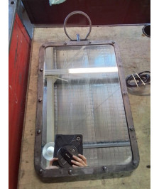 MIROIR RECTANGULAIRE MÉTAL GRIS