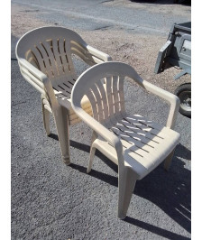 FAUTEUIL DE JARDIN RÉSINE CRÈME 