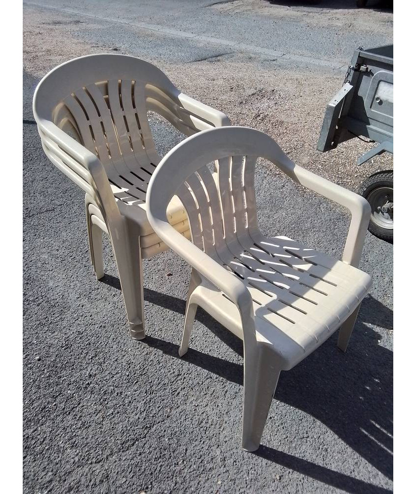 FAUTEUIL DE JARDIN RÉSINE CRÈME 