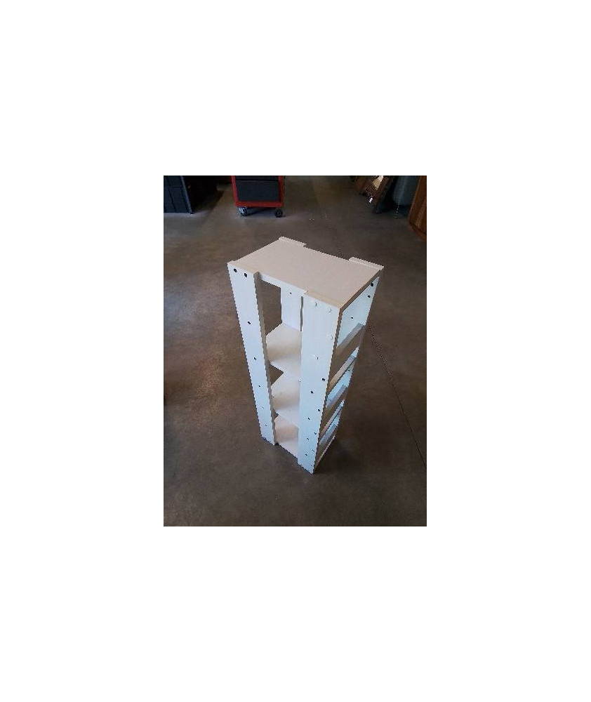 BIBLIOTHÈQUE BOIS ÉCRU 4 TABLETTES 