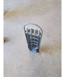 SERVITEUR DE CHEMINÉE MÉTAL GRIS 5 PIÈCES 
