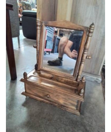 PSYCHÉ DE TABLE BOIS 1 TIROIR 