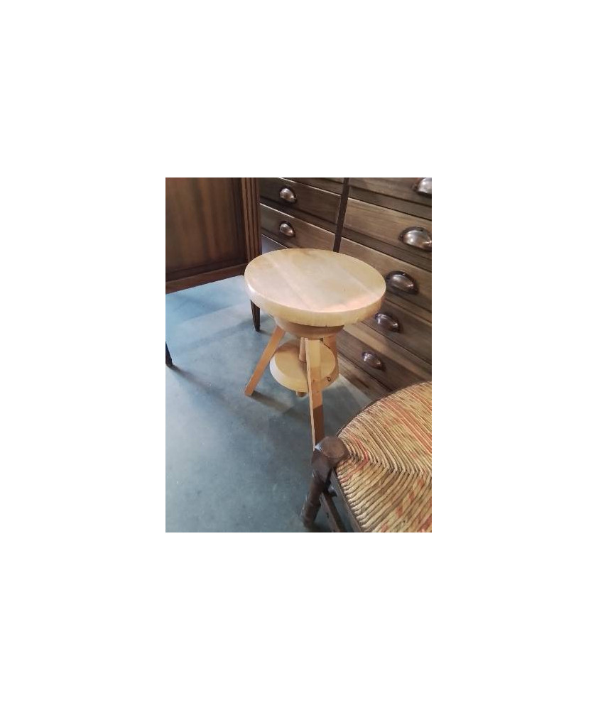 TABOURET A VIS BOIS CLAIR