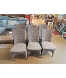 LOT DE 6 CHAISSE EN OSIER