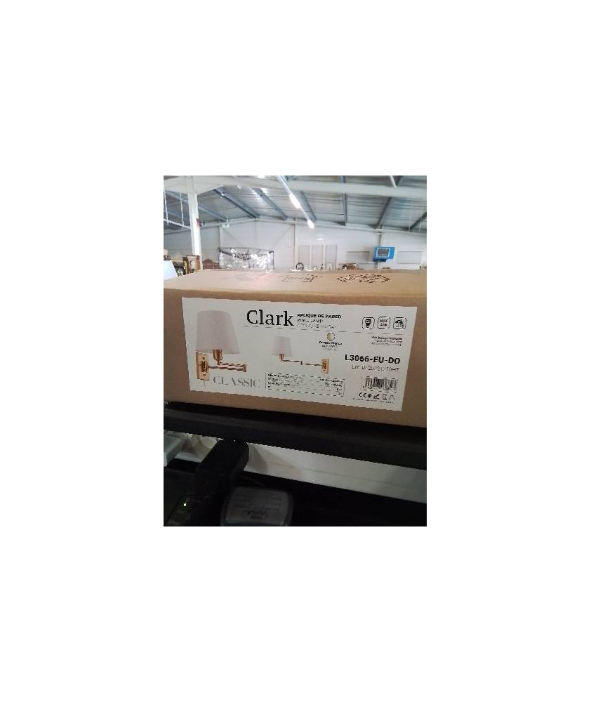 APPLIQUE MURALE MÉTAL DORÉ CLARK CLASSIC