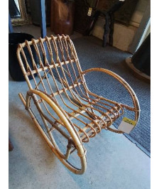 ROCKING CHAIR ENFANT ROTIN ANNÉES 50