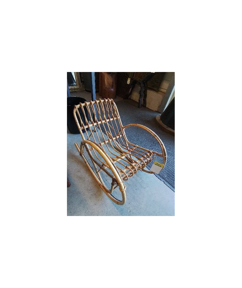 ROCKING CHAIR ENFANT ROTIN ANNÉES 50