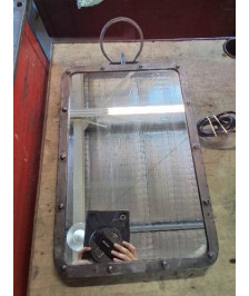 MIROIR RECTANGULAIRE MÉTAL GRIS