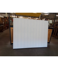 SOMMIER TAPISSER COUTIL BLANC  AVEC 5 PIEDS 160X200