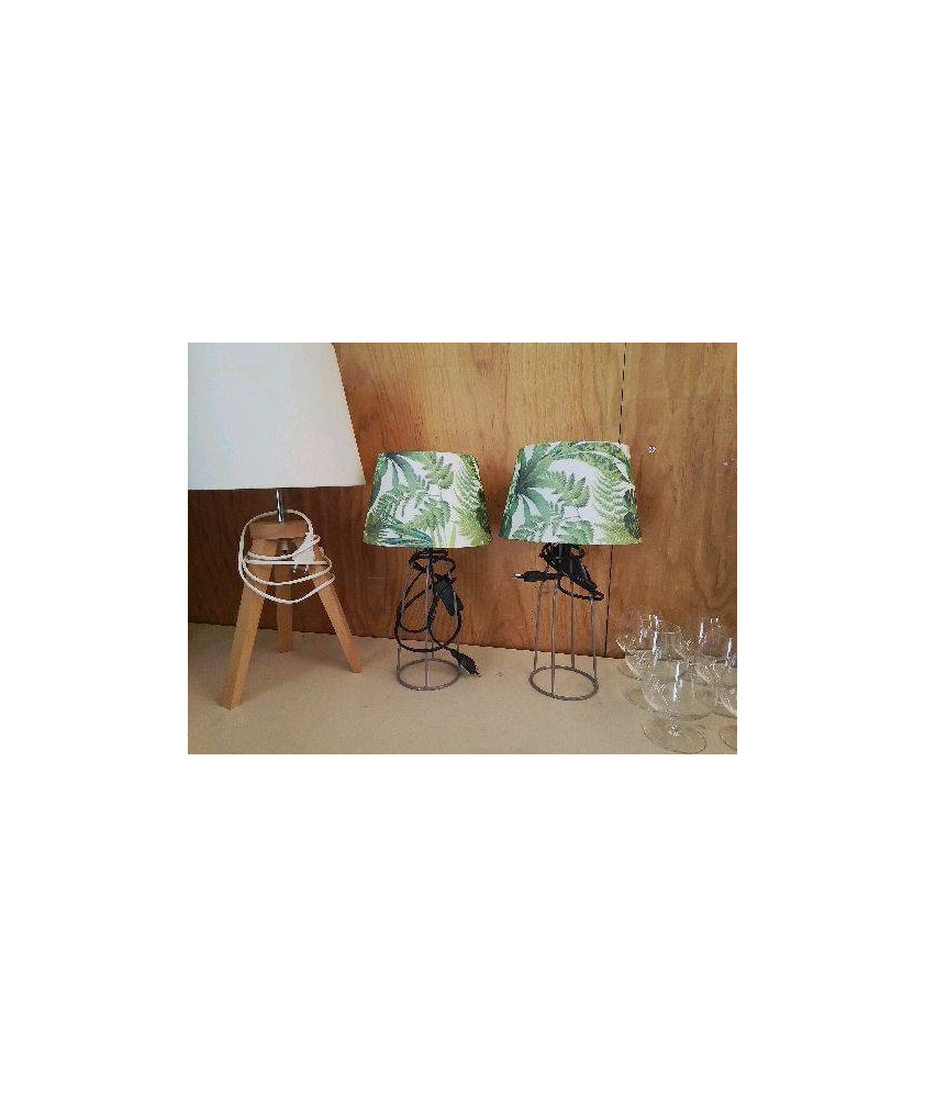 LAMPE A POSER ABAT JOUT FLORAL