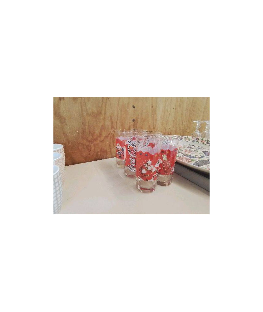 LOT DE 6 VERRES COCACOLA NOEL