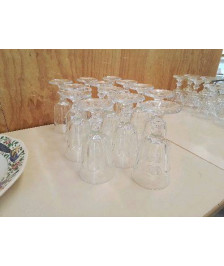 GRAND VERRE CANNELÉ FAÇON CALICE