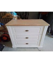COMMODE BLANCHE 3 TIROIRS REF CAM0650055331-HJ
