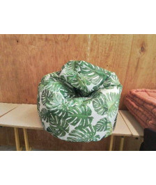 POUF MOTIF FEUILLE EXOTIC 